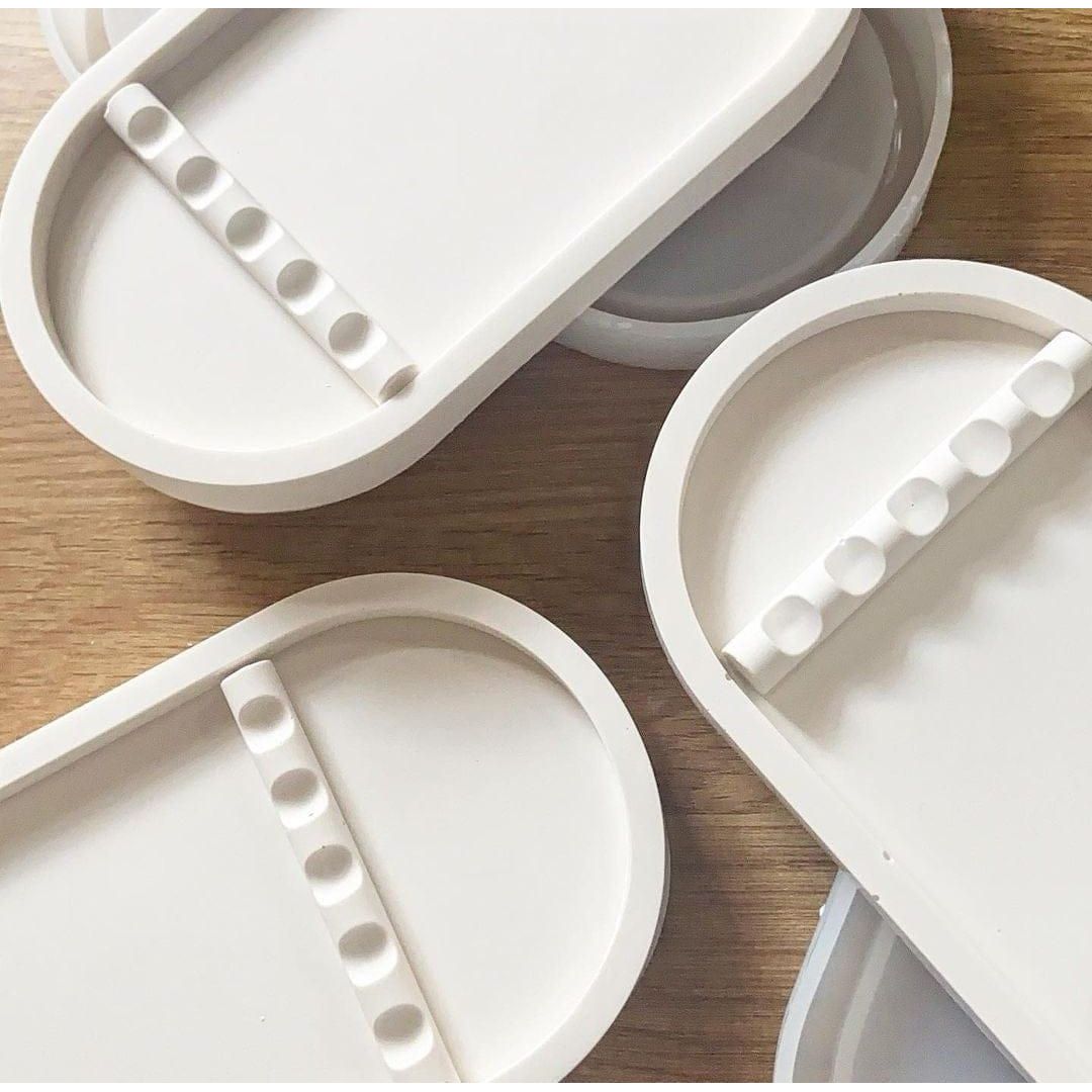 Oval Tool Tray - Natural Handmade Jesmonite